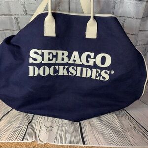 Vintage Sebago Docksides Canvas Duffle Bag US Sailing Official Yachting Shoe USA